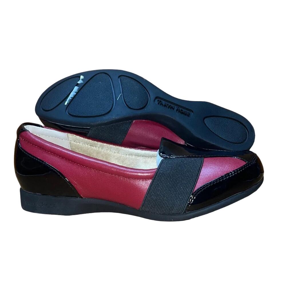 Women’s Taryn Rose - Traveler •Taurus •Leather Elastic-gore Slip on 6M Red Napa